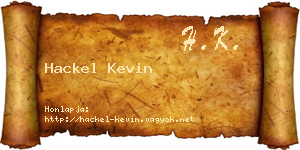 Hackel Kevin névjegykártya